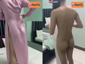 Bắt ghệ mặc áo dài đụ cho kích thích