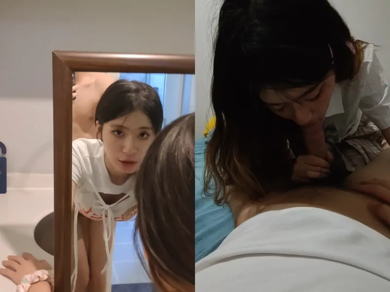 Chị tỷ thiên thần kiểu doggy trước kính siêu sướng